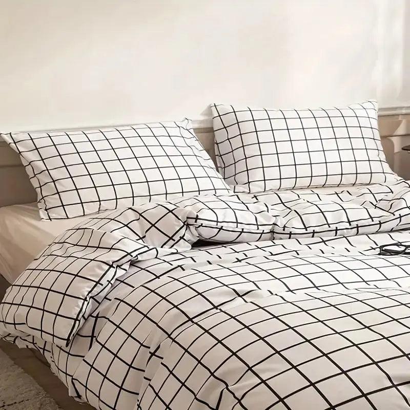 Beddingstar -Ruitjes Dekbedovertrekset – Comfortabel en Ademend