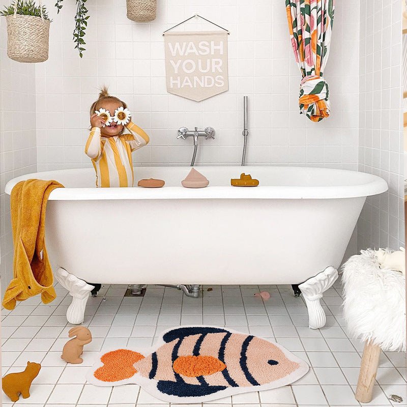 Clownvis Badmat Zacht Polyester Antislip Badkamer Accessoire