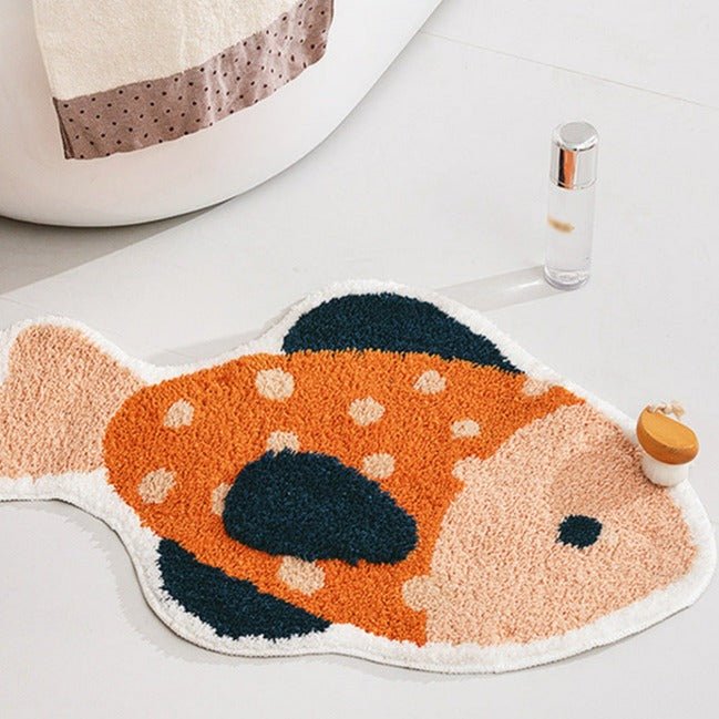 Clownvis Badmat Zacht Polyester Antislip Badkamer Accessoire Stippen