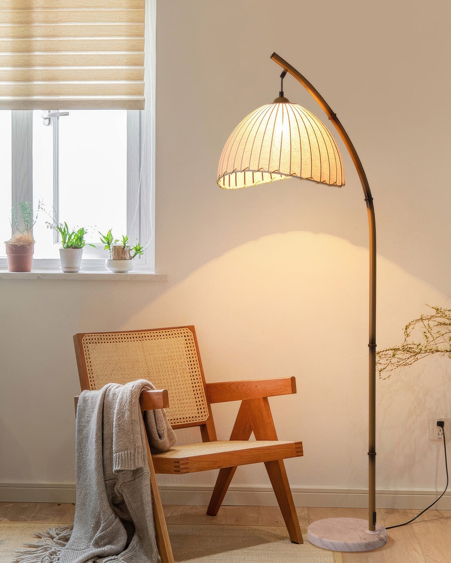 Culturele Zen Bamboe Vloerlamp Verlichting