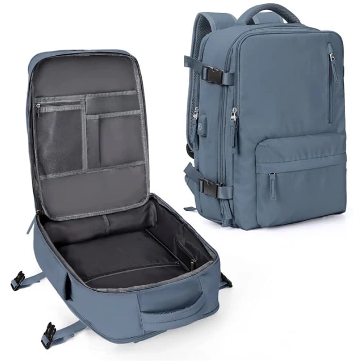 Dames Grote Reisrugzak Waterdicht Voor Wandelen En Reizen Marineblauw