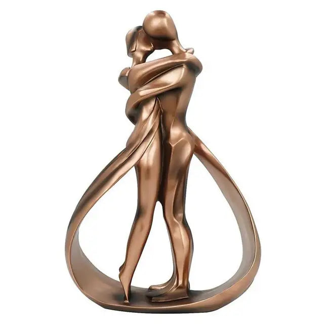 Decoratief Beeldhouwwerk Van Omhelzende Figuren Elegante