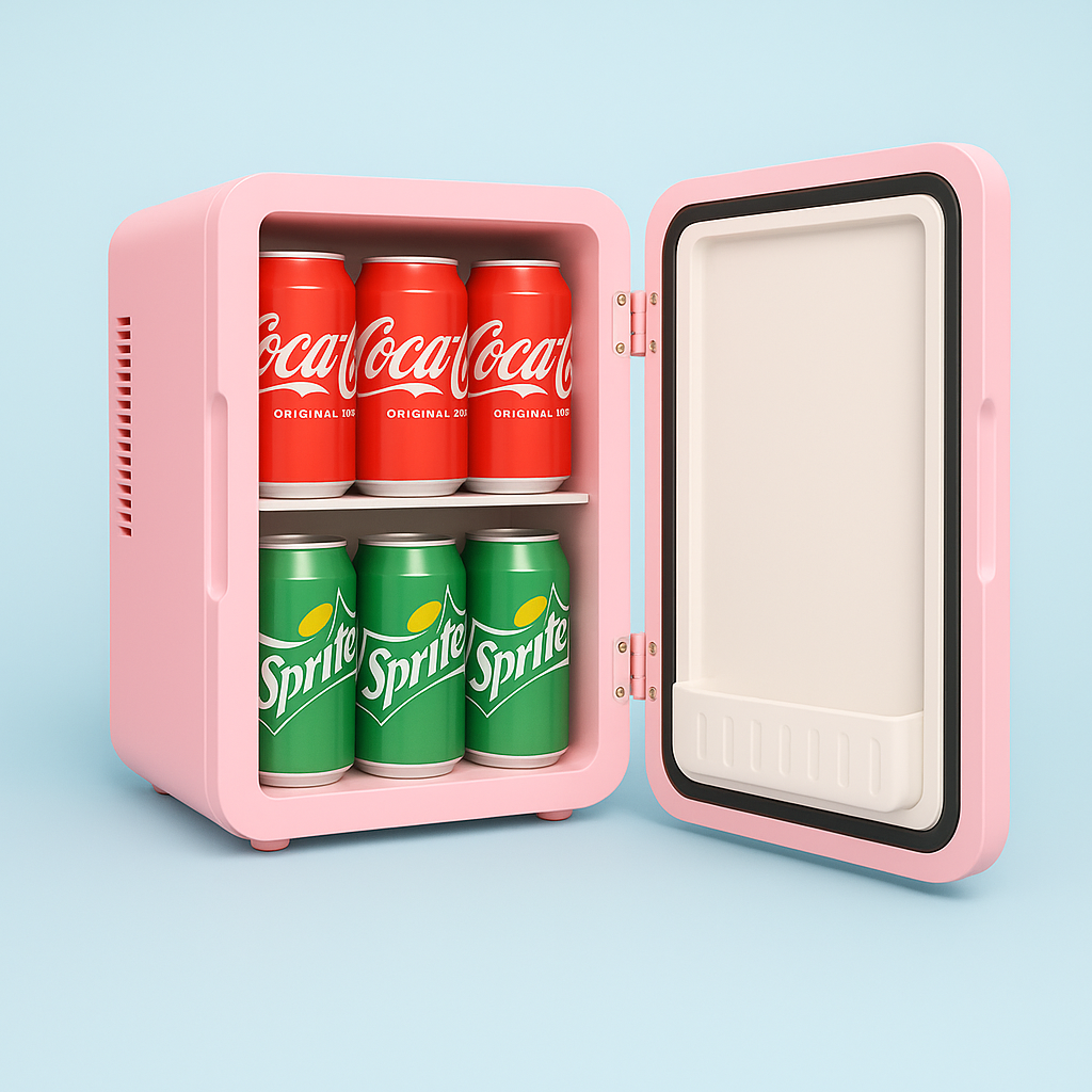 Draagbare Mini USB Koelkast Voor Bureaublad En Reizen Roze