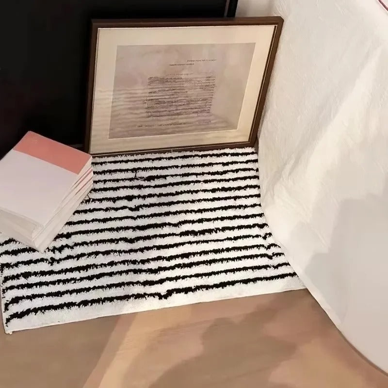 Gestreepte Badmat Luxe Vloerkleed Antislip Comfortabel