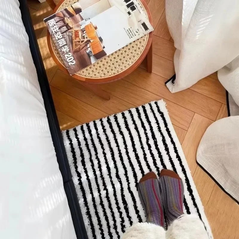 Gestreepte Badmat Luxe Vloerkleed Antislip Comfortabel