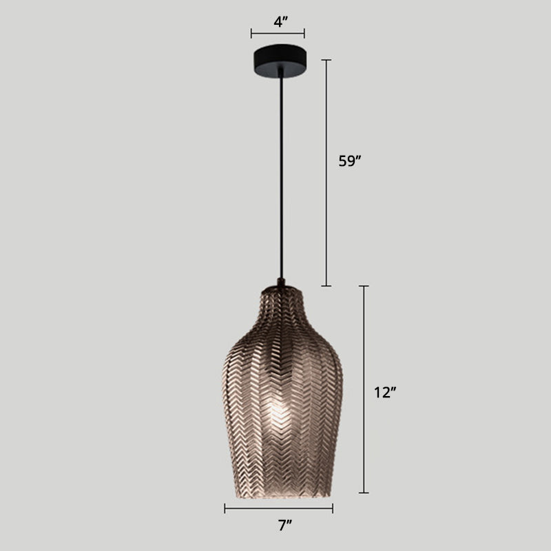 Golfvormige Glazen Hanglamp Nordic Stijl Enkel Pendant