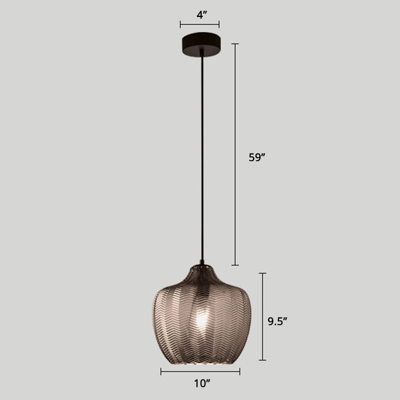 Golfvormige Glazen Hanglamp Nordic Stijl Enkel Pendant