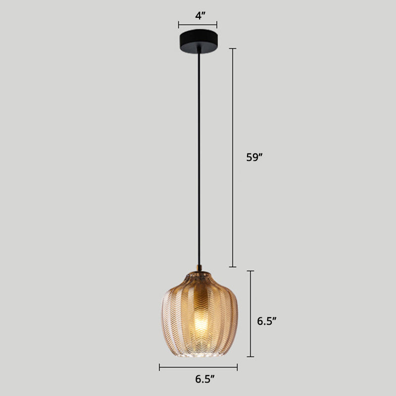 Golfvormige Glazen Hanglamp Nordic Stijl Enkel Pendant