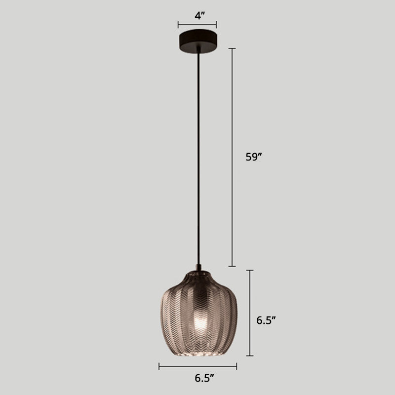 Golfvormige Glazen Hanglamp Nordic Stijl Enkel Pendant