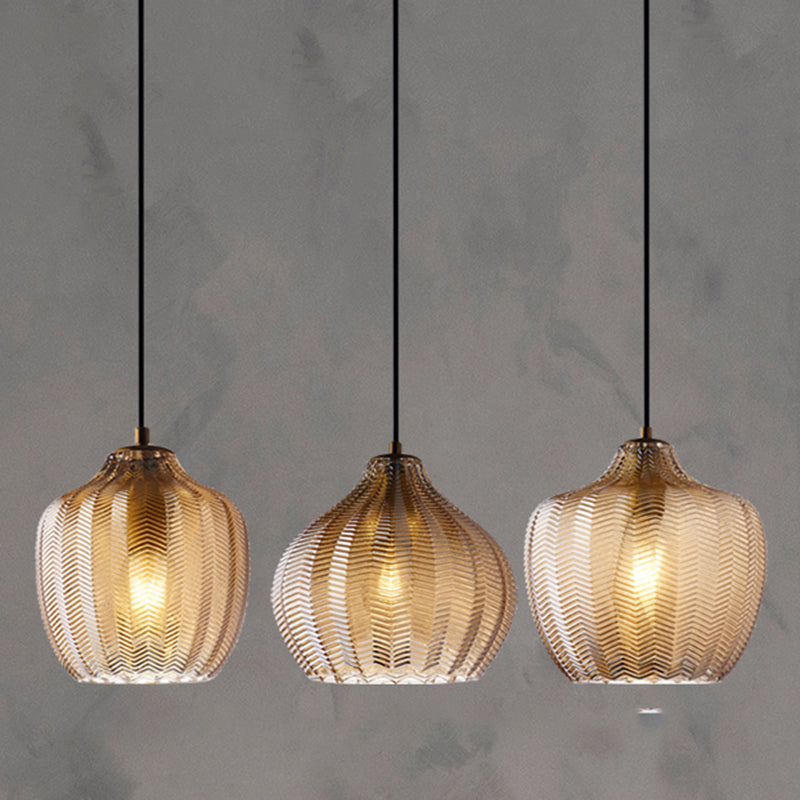 Golfvormige Glazen Hanglamp Nordic Stijl Enkel Pendant