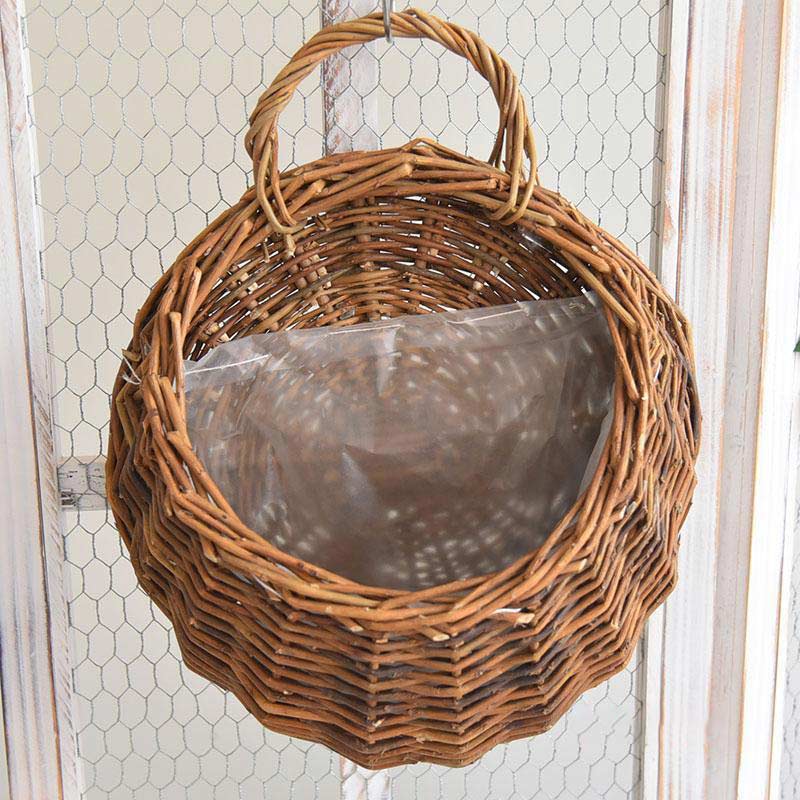 Handgeweven Plantenmand Met Handvat Set Van 3 Stuks