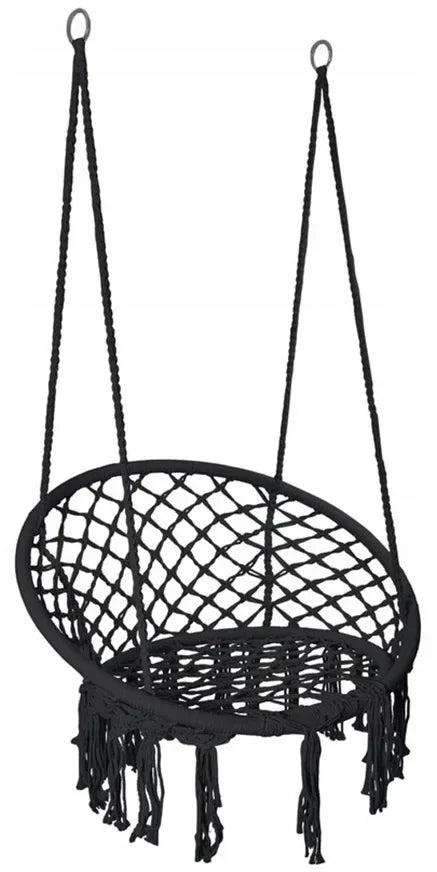 Hangstoel Buiten met Stalen Frame en Comfortabele Zitting Zwart