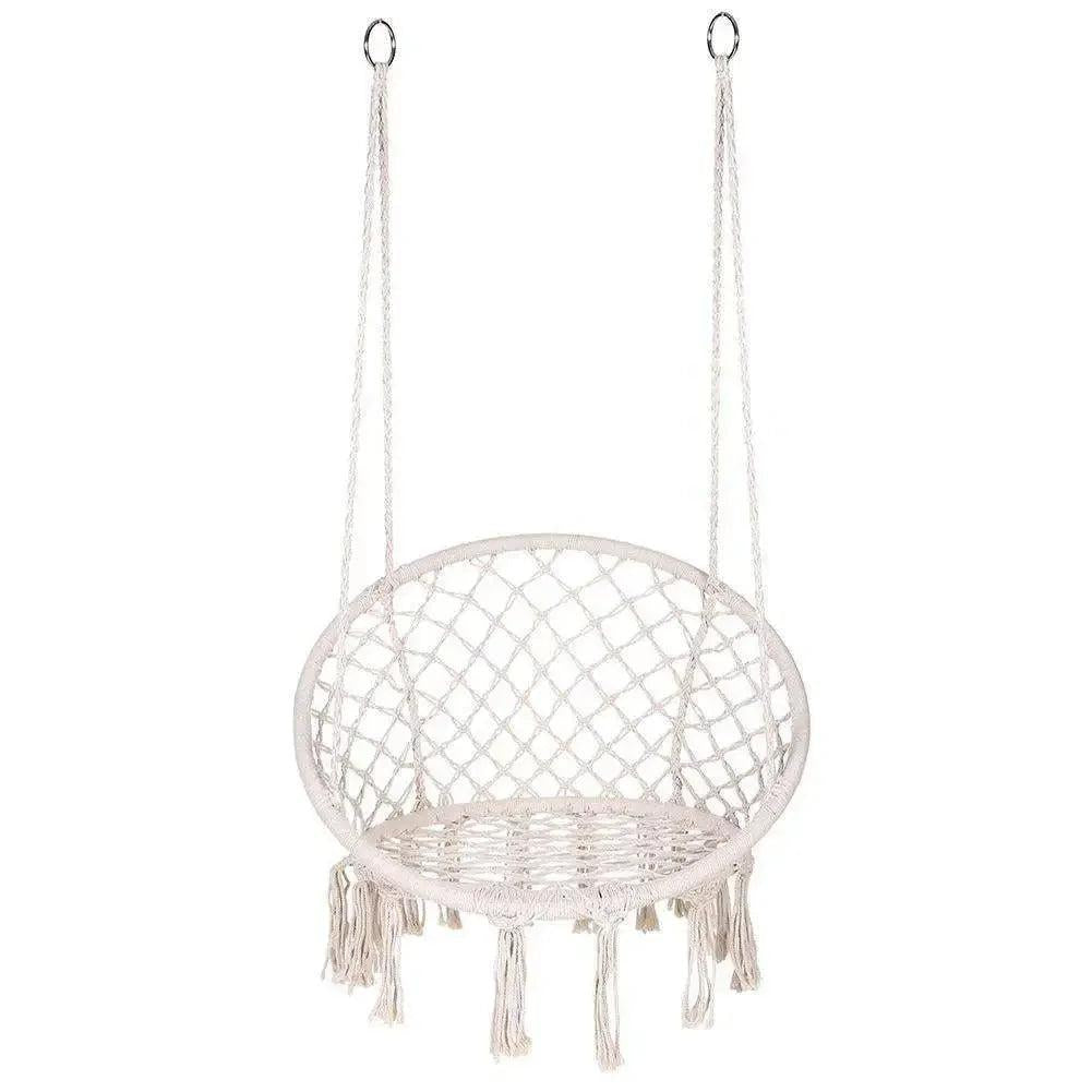 Hangstoel Buiten met Stalen Frame en Comfortabele Zitting Beige