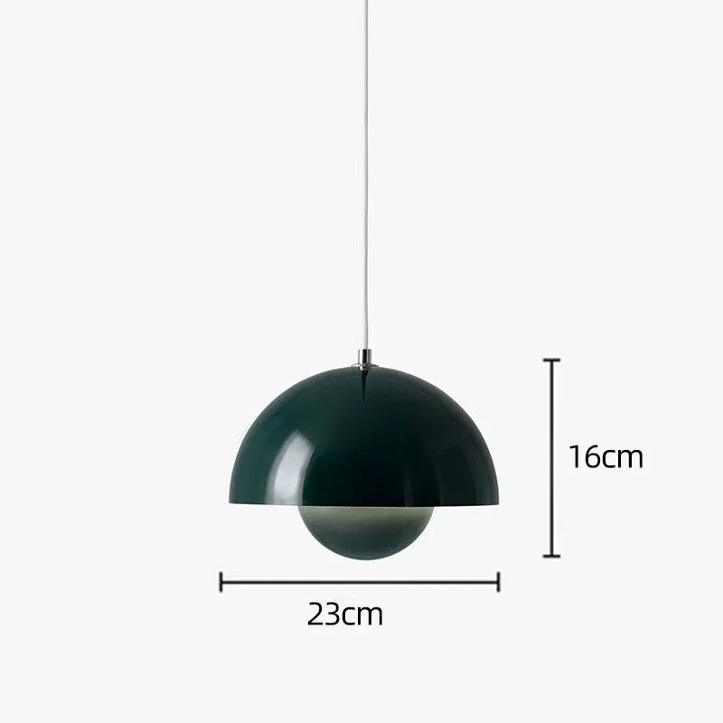 Hedendaagse Hanglamp Met Kleurrijk Design En Energiezuinig Donkergroen - diameter 23 cm