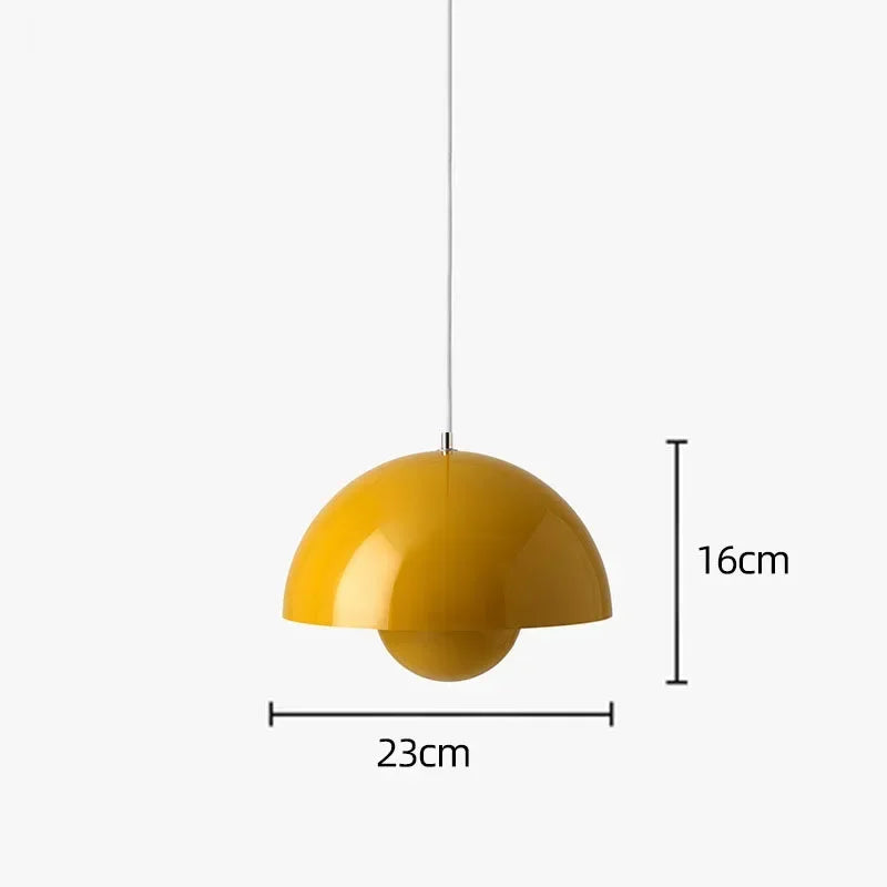 Hedendaagse Hanglamp Met Kleurrijk Design En Energiezuinig Geel - diameter 23 cm