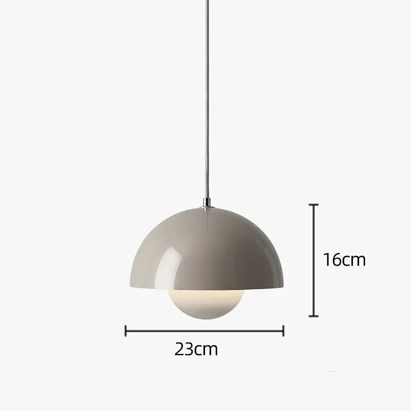 Hedendaagse Hanglamp Met Kleurrijk Design En Energiezuinig Grijs - diameter 23 cm