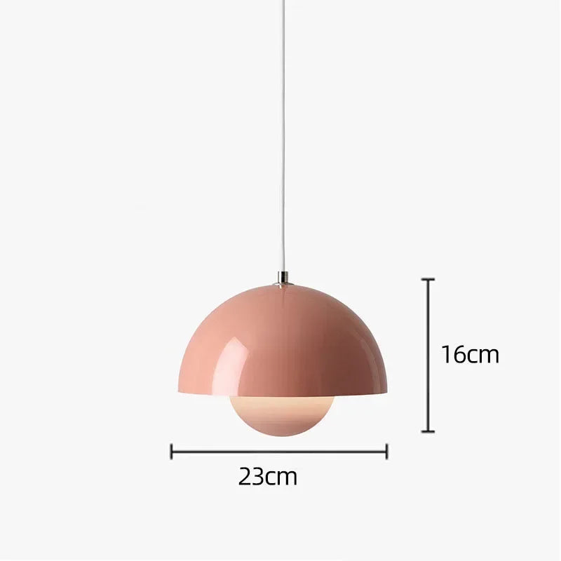 Hedendaagse Hanglamp Met Kleurrijk Design En Energiezuinig Roze-dia 23cm