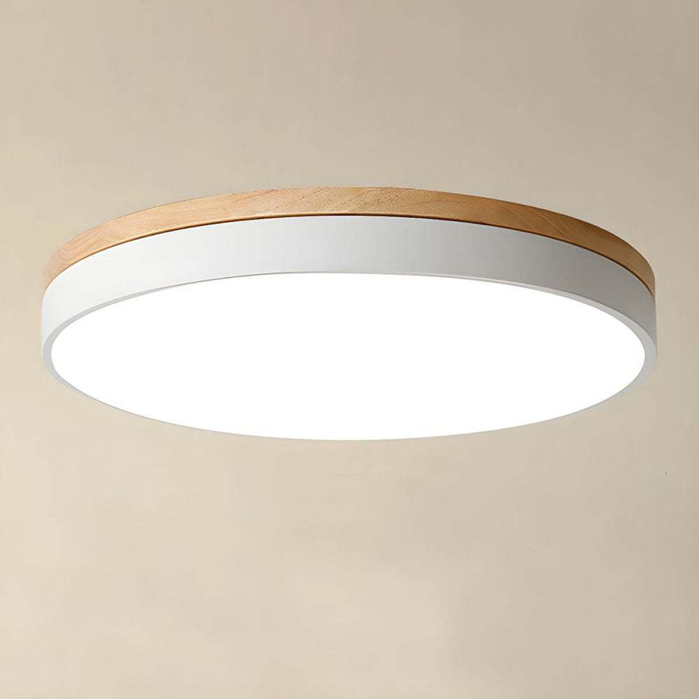 Inbouw Natuurlijke Schijf Plafondlamp Warm Massief Materiaal