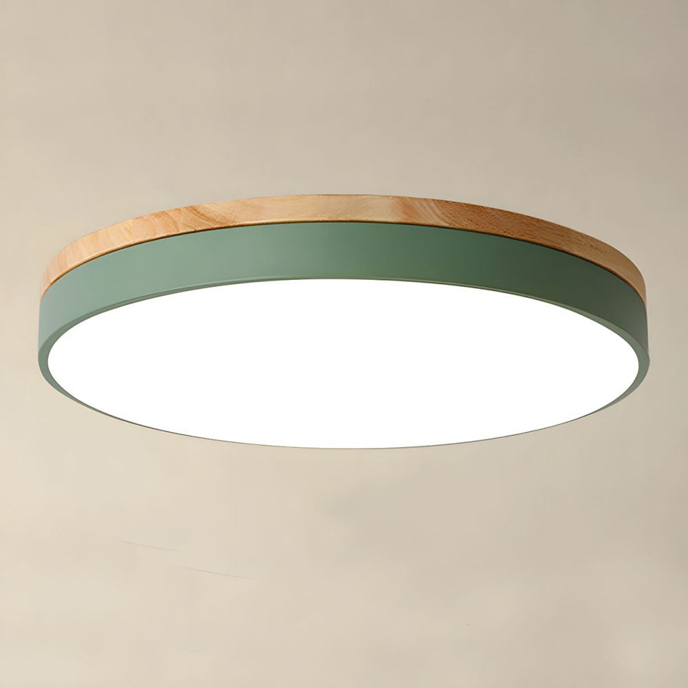 Inbouw Natuurlijke Schijf Plafondlamp Warm Massief Materiaal