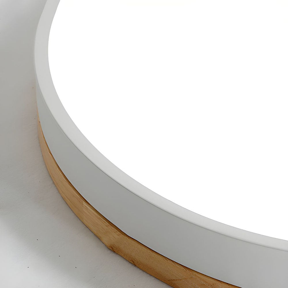 Inbouw Natuurlijke Schijf Plafondlamp Warm Massief Materiaal