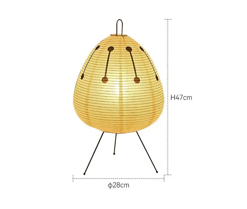Japanse Papieren Tafellamp Retro Stijl Rijstpapier Lampenkap Type B