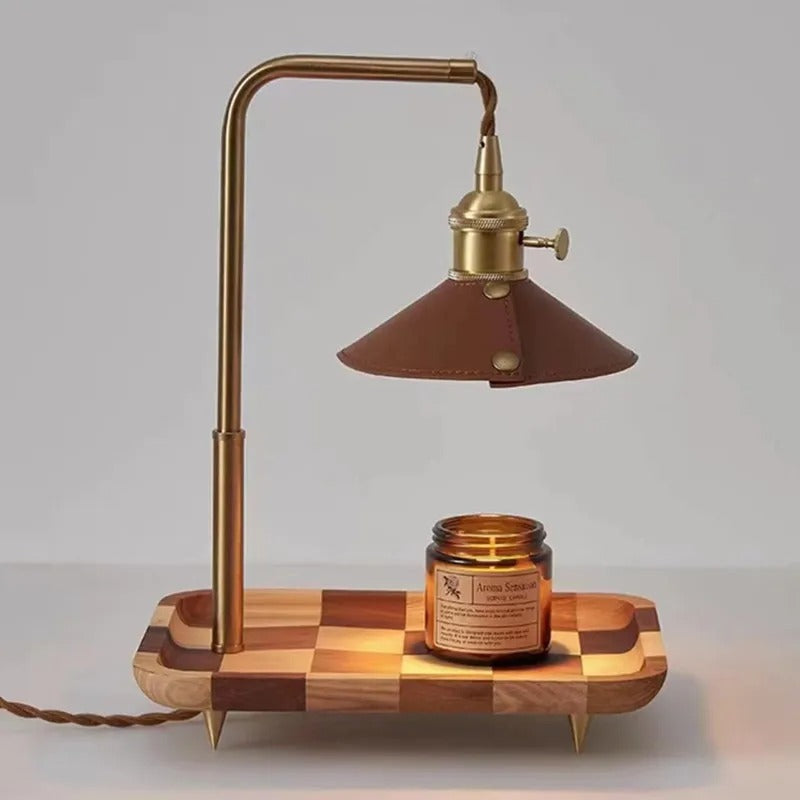 Kaarsenwarmerlamp Met Moderne Verlichting Voor Elke Kamer Donkerbruin