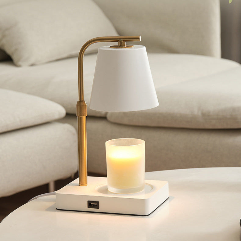 Kaarsenwarmerlamp met Hout en Metaal voor Thuisgebruik