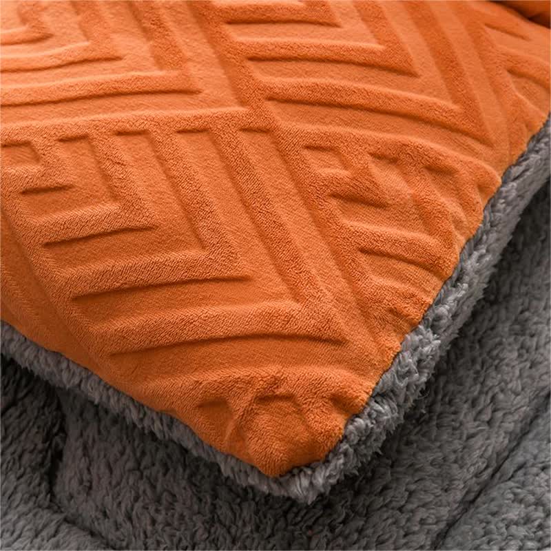 Kleurige Dikke Sherpa Winterdeken Met Quiltkern Warmte