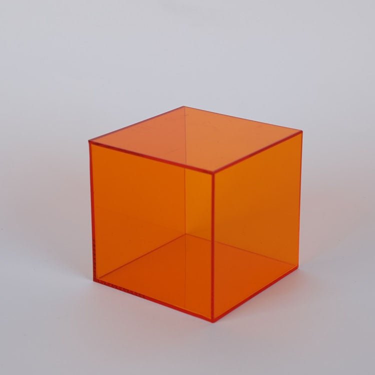 Kleurrijke Acrylaat Display Opbergdoos Voor Verzamelobjecten - Opbergbox Oranje