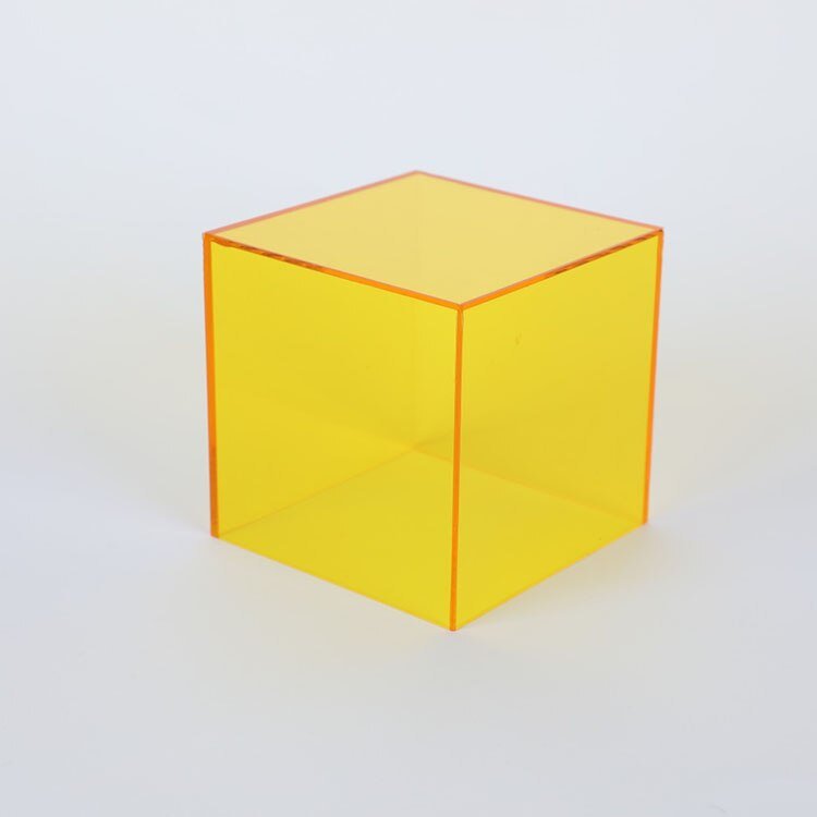 Kleurrijke Acrylaat Display Opbergdoos Voor Verzamelobjecten - Opbergbox Geel