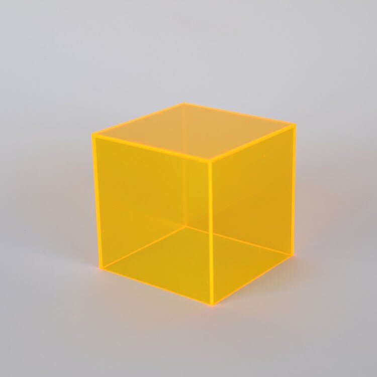 Kleurrijke Acrylaat Display Opbergdoos Voor Verzamelobjecten - Opbergbox Licht Oranje