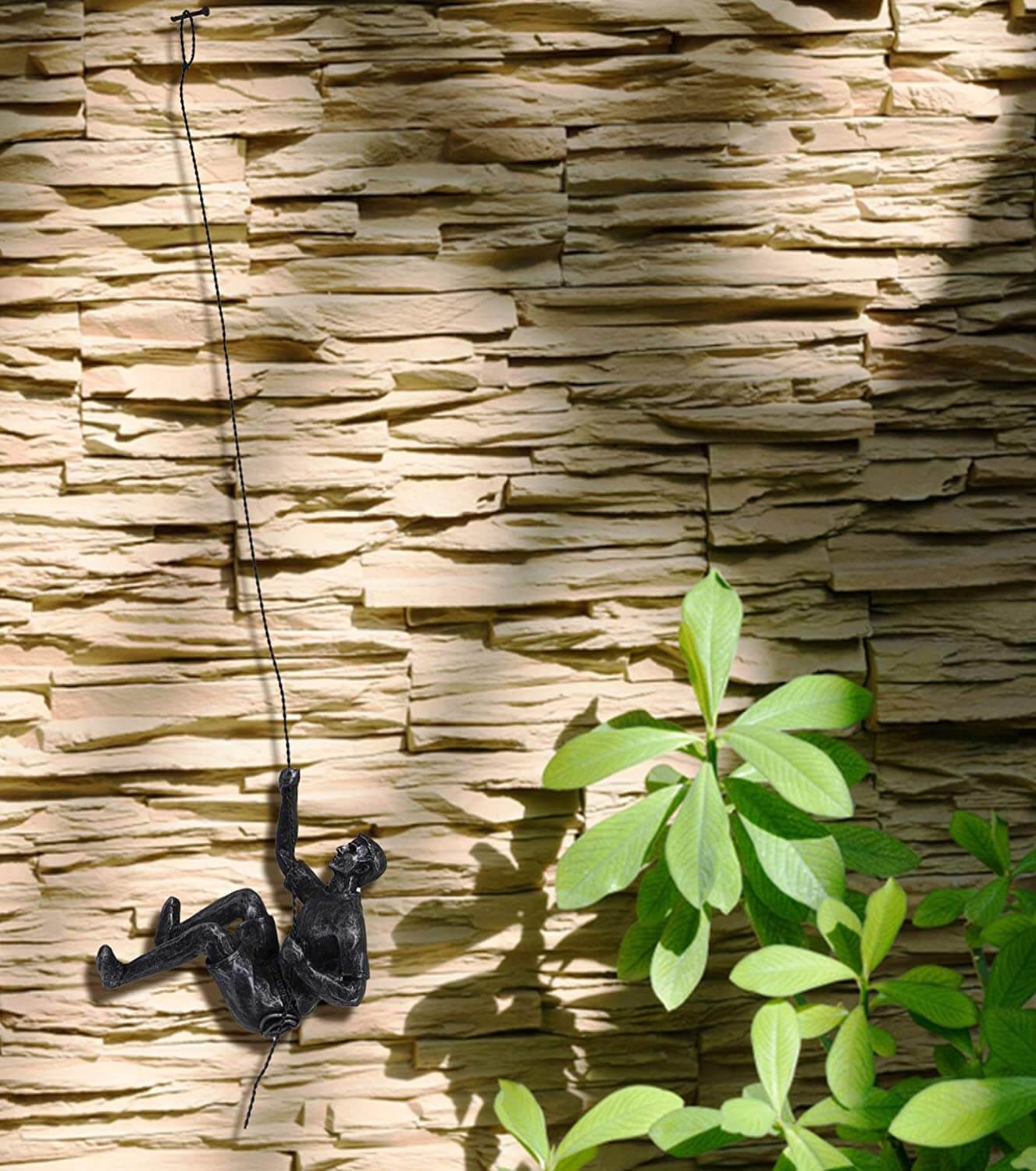 Klimmuursculptuur Met Klimmers Wanddecoratie