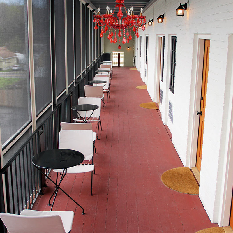 Kristallen Kroonluchter Verlichting Modern Rode Pendel