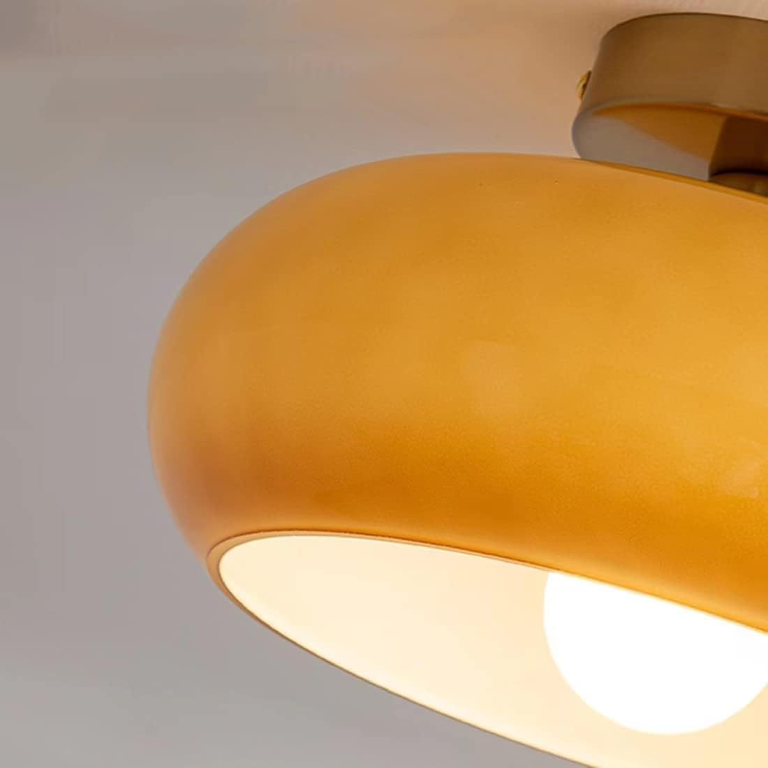 Led Flush Mount Ceiling Light Met Glas Metaal Ontwerp
