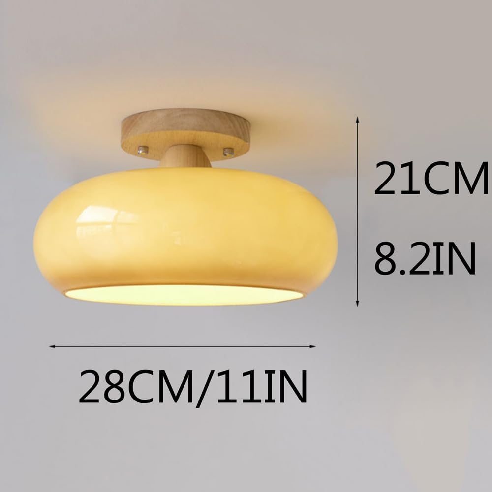 Led Flush Mount Ceiling Light Met Glas Metaal Ontwerp