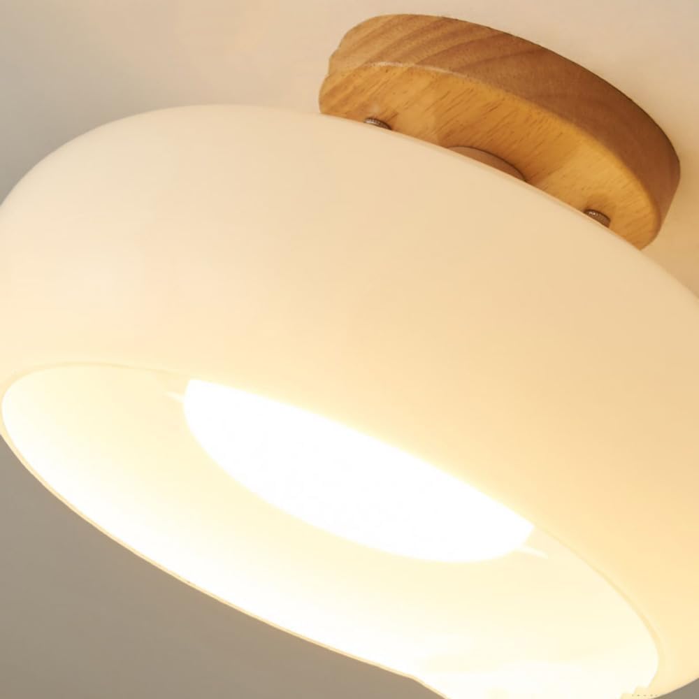 Led Flush Mount Ceiling Light Met Glas Metaal Ontwerp