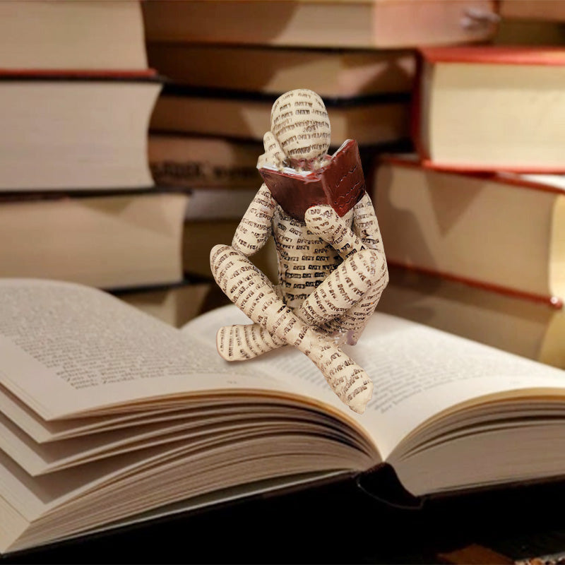 Lezende Vrouw Denker Beeld Voor Boekenplank Decoratie
