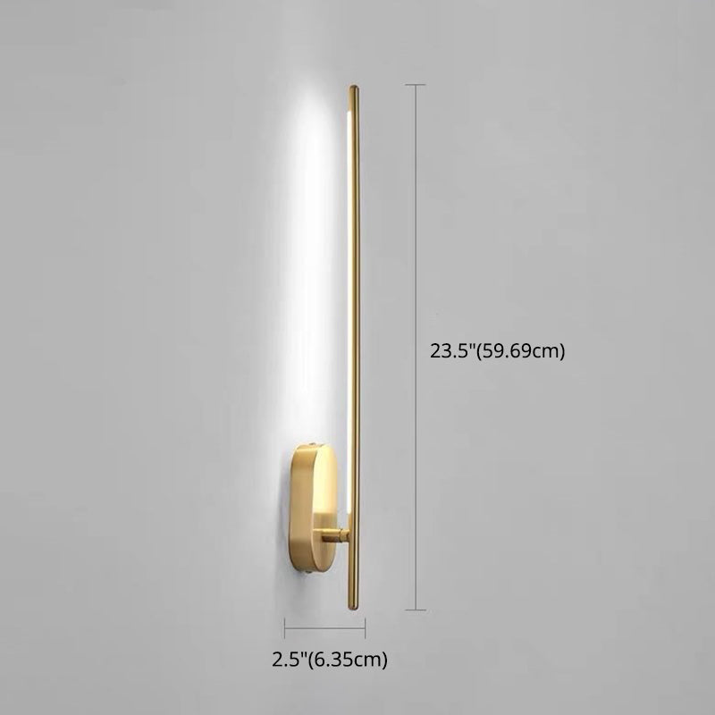 Lineaire Strip Wandverlichting Metaal Zwart Messing 10 cm LED
