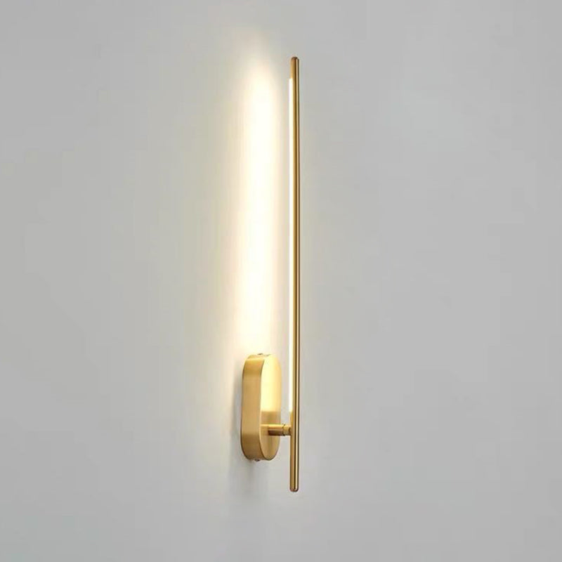 Lineaire Strip Wandverlichting Metaal Zwart Messing 10 cm LED 1.0 Messing Warm
