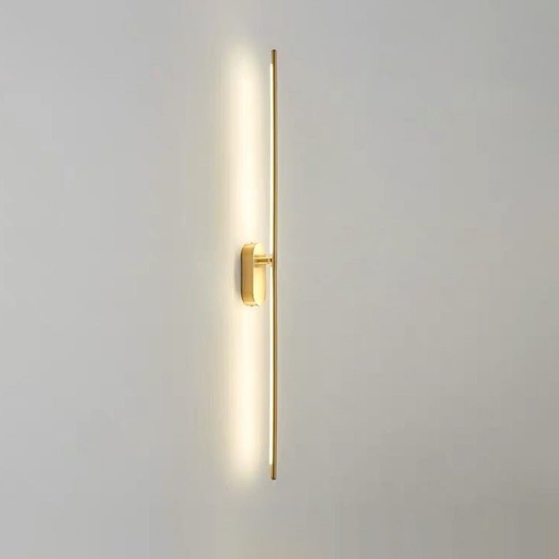 Lineaire Strip Wandverlichting Metaal Zwart Messing 10 cm LED 2.0 Messing Warm