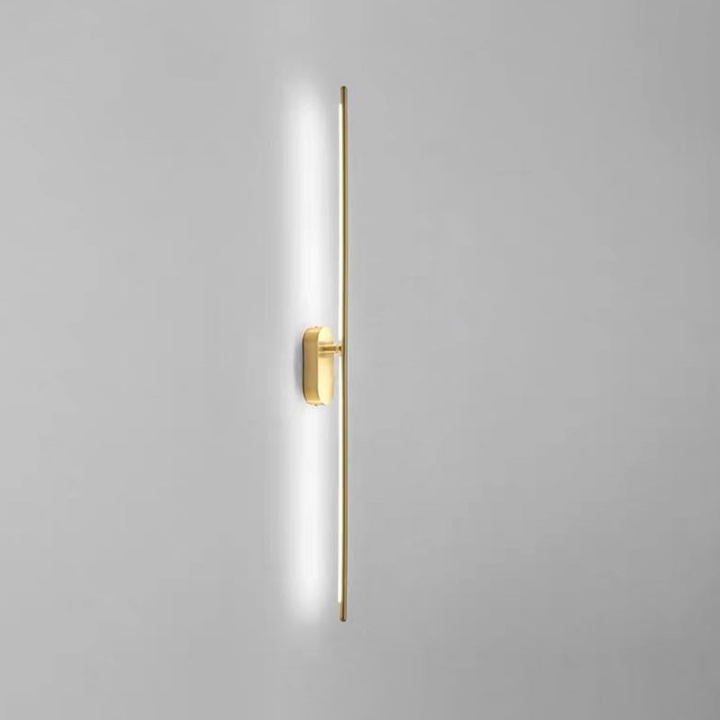 Lineaire Strip Wandverlichting Metaal Zwart Messing 10 cm LED 2.0 Messing Wit