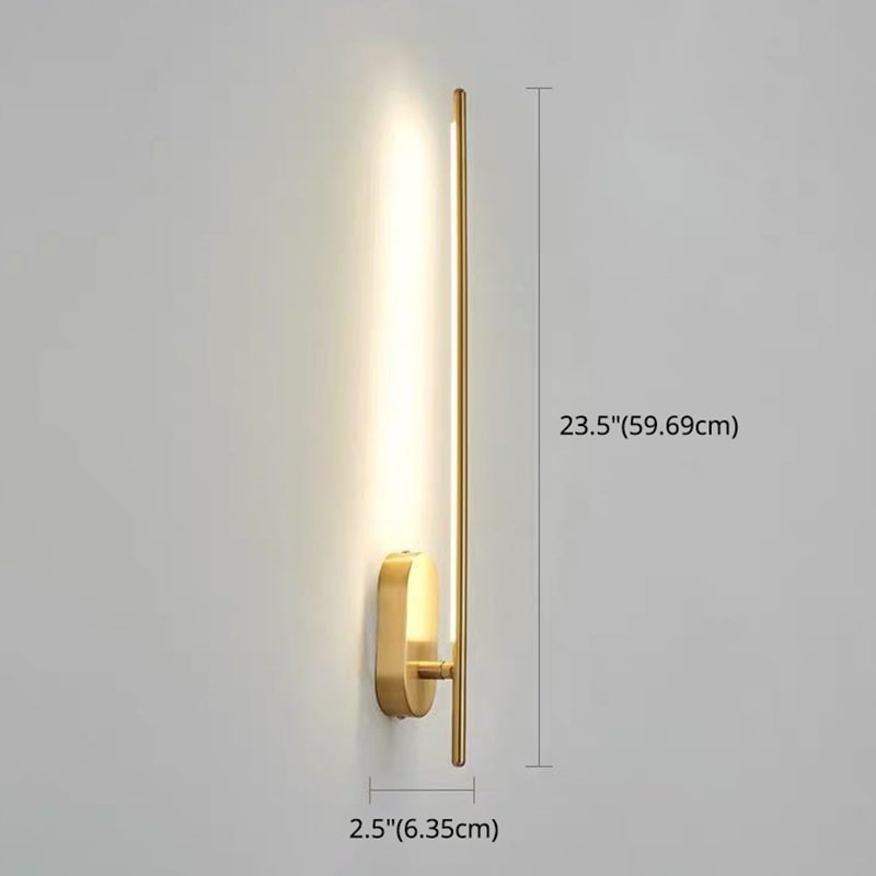 Lineaire Strip Wandverlichting Metaal Zwart Messing 10 cm LED