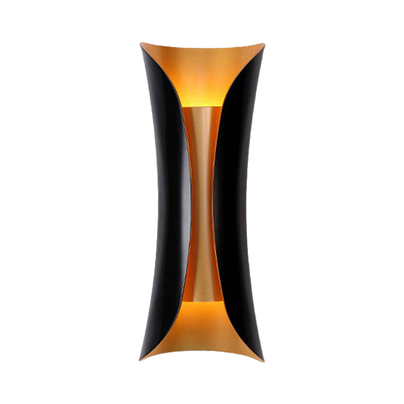 Moderne Curl Wandlamp 13 21 30 Inch Hoogte 2 Lichten Zwart