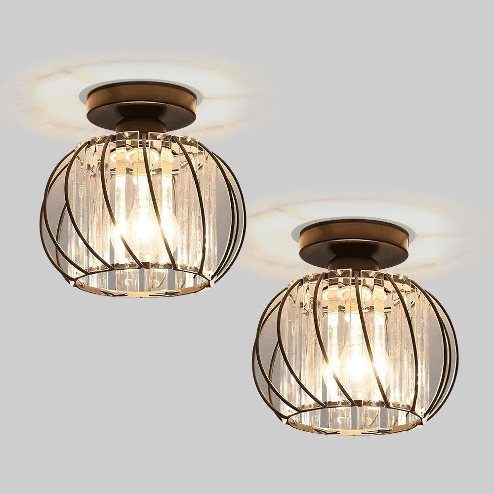 Moderne Glazen Plafond Corridorlampen Set Van 2 Delicaat