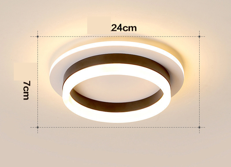 Moderne Gouden LED Plafondlamp Voor Hal En Woonkamer Rond - Bruin D24 x 7 cm
