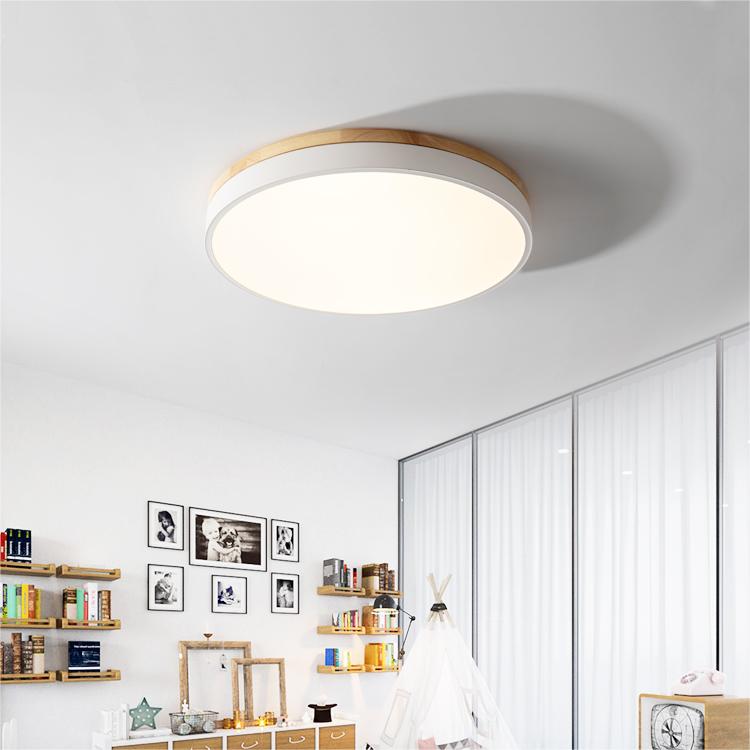 Moderne Houten LED Inbouw Plafondlamp Energiezuinige Warmwit Wit