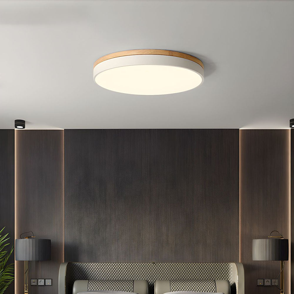 Moderne Houten LED Inbouw Plafondlamp Energiezuinige Warmwit Wit