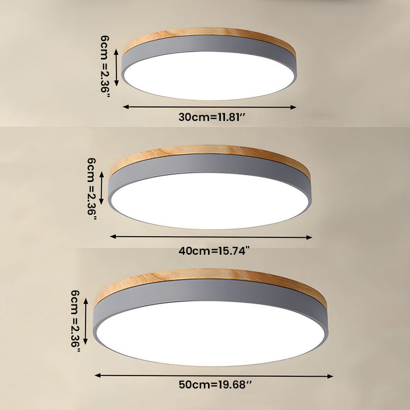 Moderne Houten LED Inbouw Plafondlamp Energiezuinige Warmwit