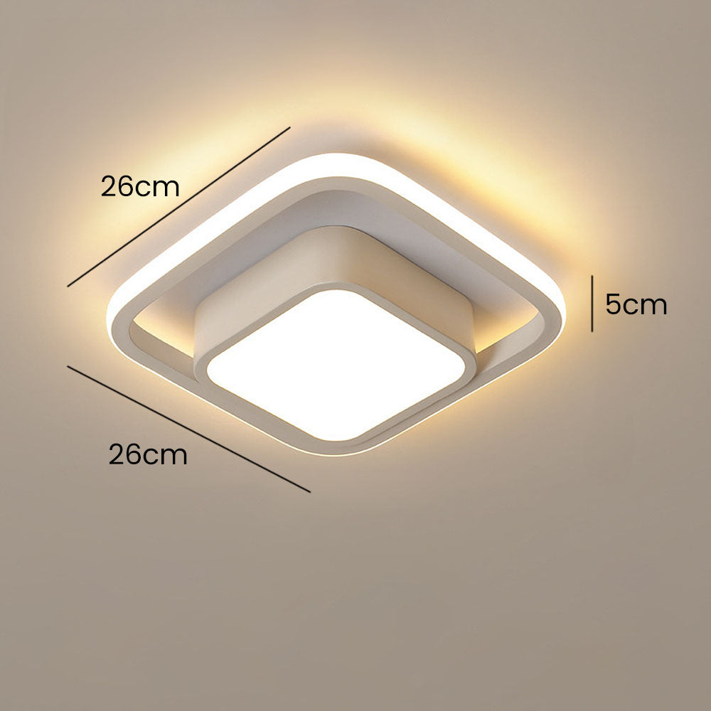 Moderne Minimalistische Halo Duo Plafondlamp Saaie Ruimte