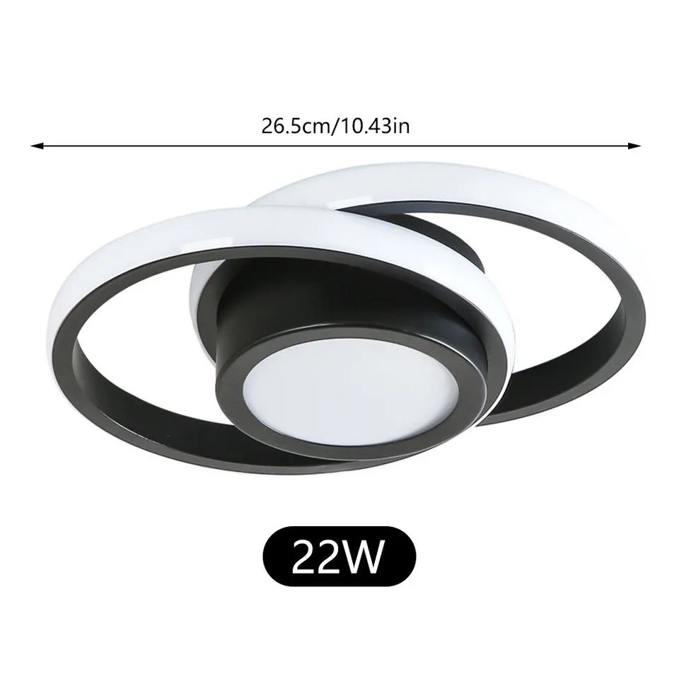 Moderne Minimalistische Halo Duo Plafondlamp Saaie Ruimte